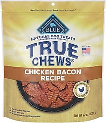 Blue Buffalo True Chews Natural Chicken & Bacon Dog Treats, 22-oz bag