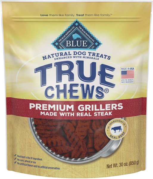 BLUE BUFFALO True Chews Premium Grillers with Real Steak Grain