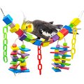 SunGrow Large Hammock Swing for Parrot & Cockatiel, Bridge Blocks Bird Toy