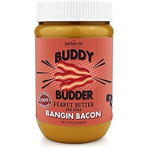 Bark Bistro Company Begging Bacon Buddy Budder Dog Lickable Treats, 17-oz jar