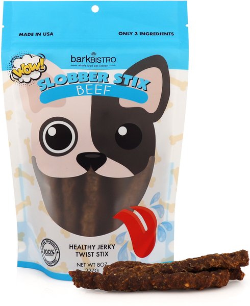 Bark Bistro Company Beef Slobber Stix Dog jerky Treats, 8-oz pouch slide 1 of 8