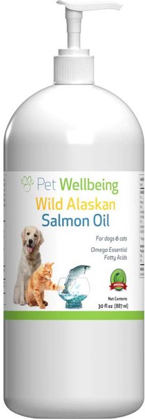 Pet Wellbeing Wild Alaskan Salmon Oil Liquid Supplement for Dogs, 30-oz bottle slide 1 of 4