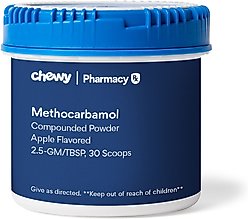 Methocarbamol Compounded Powder Apple Flavored for Horses, 2.5-GM/TBSP, 30 scoops
