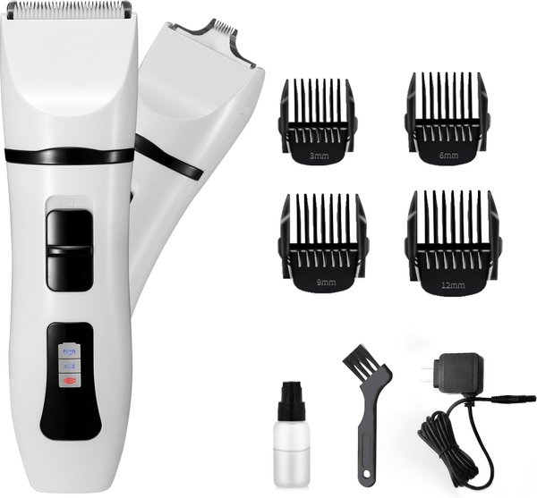Casfuy Low Noise Cordless Paws, Eyes, Ears, & Face Grooming Trimmer Dog & Cat Clipper with Double Blades, White slide 1 of 8