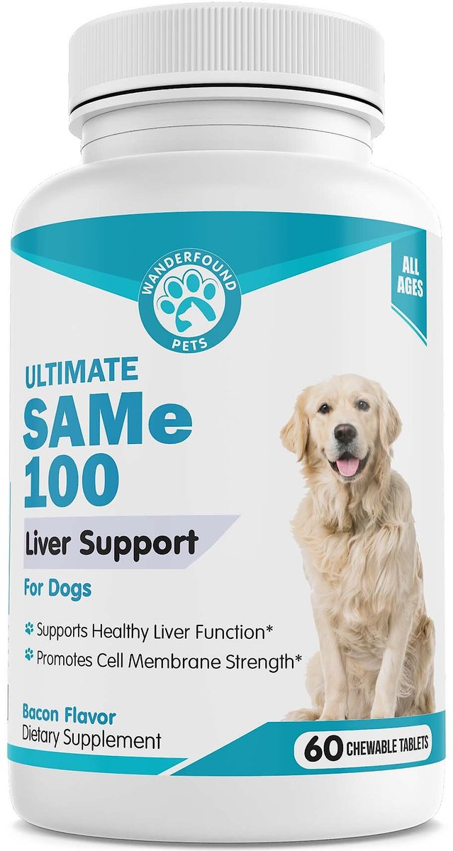 WANDERFOUND PETS SAMe 100 Liver Support for Dogs, 60 count 