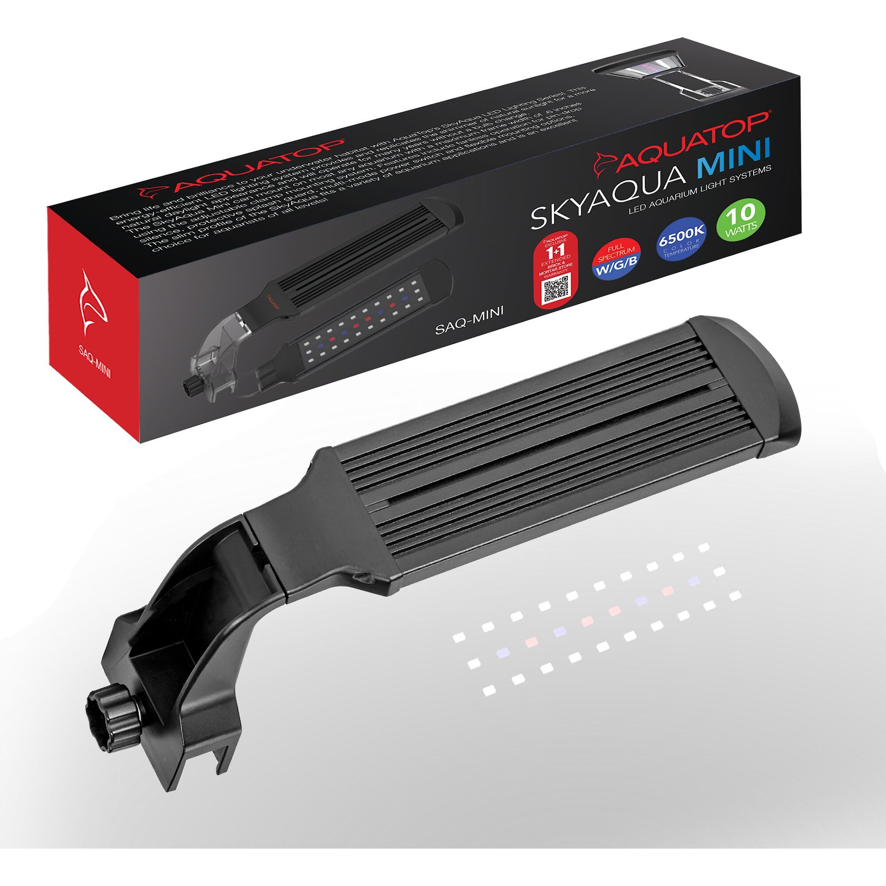Aquatop SkyAqua Mini 10W 6500K LED Clamp-On Aquarium Light