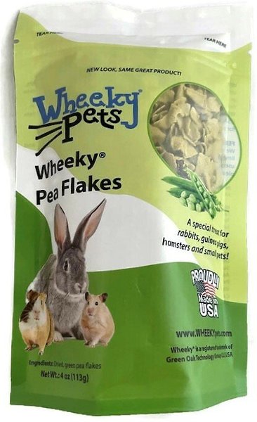 Wheeky Pets Pea Flakes Small Pets Treat, 4-oz bag slide 1 of 7