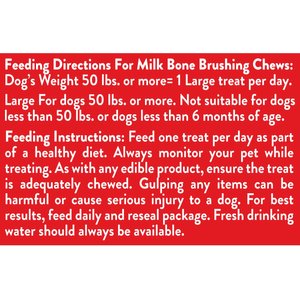 Milk-Bone Original Brushing Chews Daily Dental Dog Treats, Large, 25 count