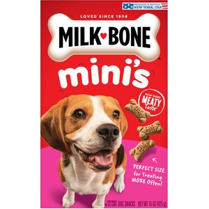 Milk-Bone Mini's Original Dog Biscuits Treats, 15-oz bag, case of 6