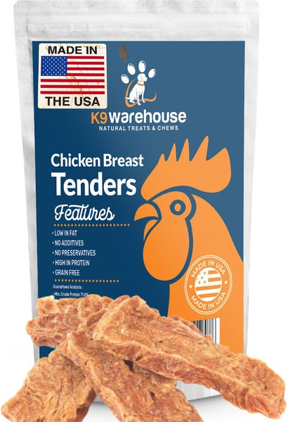 K9warehouse Chicken Breast Tenders Jerky Dog Treats, 8-oz bag slide 1 of 7