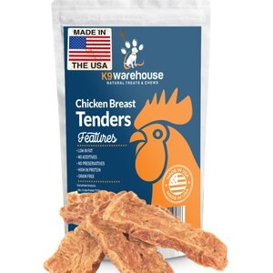 K9warehouse Chicken Breast Tenders Jerky Dog Treats, 8-oz bag