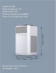VALKIA Air Purifier with True 3M-HEPA Dog & Cat Air Purifier, White slide 2 of 9