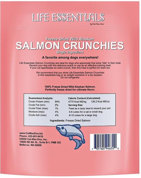 Life essentials freeze dried wild alaskan susceptable salmon