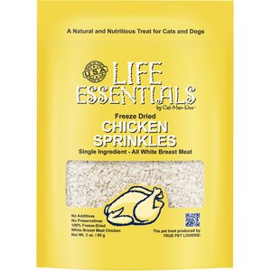 Cat-Man-Doo Life Essentials Freeze Dried Chicken Sprinkles Dog & Cat Treats, 3-oz bag