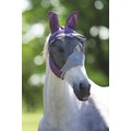 Shires Equestrian Products Deluxe Horse Fly Mask with Ears, Purple, Full