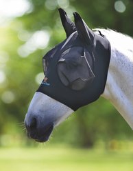 Shires Equestrian Products Stretch Zipper Horse Fly Mask, X-Large Full