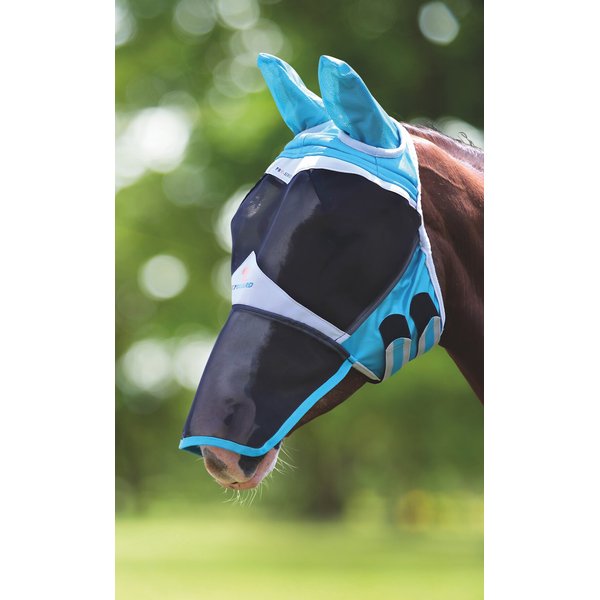 WEATHERBEETA Stretch Bug Eye Horse Fly Mask with Covered Ears, Navy ...