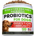 StrellaLab Dog Probiotics Enzymes Prebiotics Fiber Digestive Supplement, 120 count
