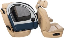 PetSafe Happy Ride Collapsible Cat & Dog Travel Crate, Gray & Blue