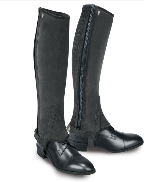 Tredstep Ireland Original Suede Half Chaps, Black, 12/16 slide 1 of 3