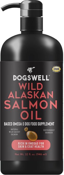 Dogswell Wild Alaskan Salmon Oil Dog Supplement, 32-oz bottle slide 1 of 9