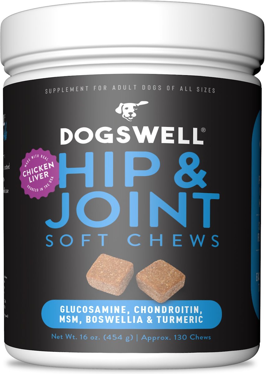 DOGSWELL Hip & Joint Chicken Liver Flavored Soft Chew Joint Supplement ...