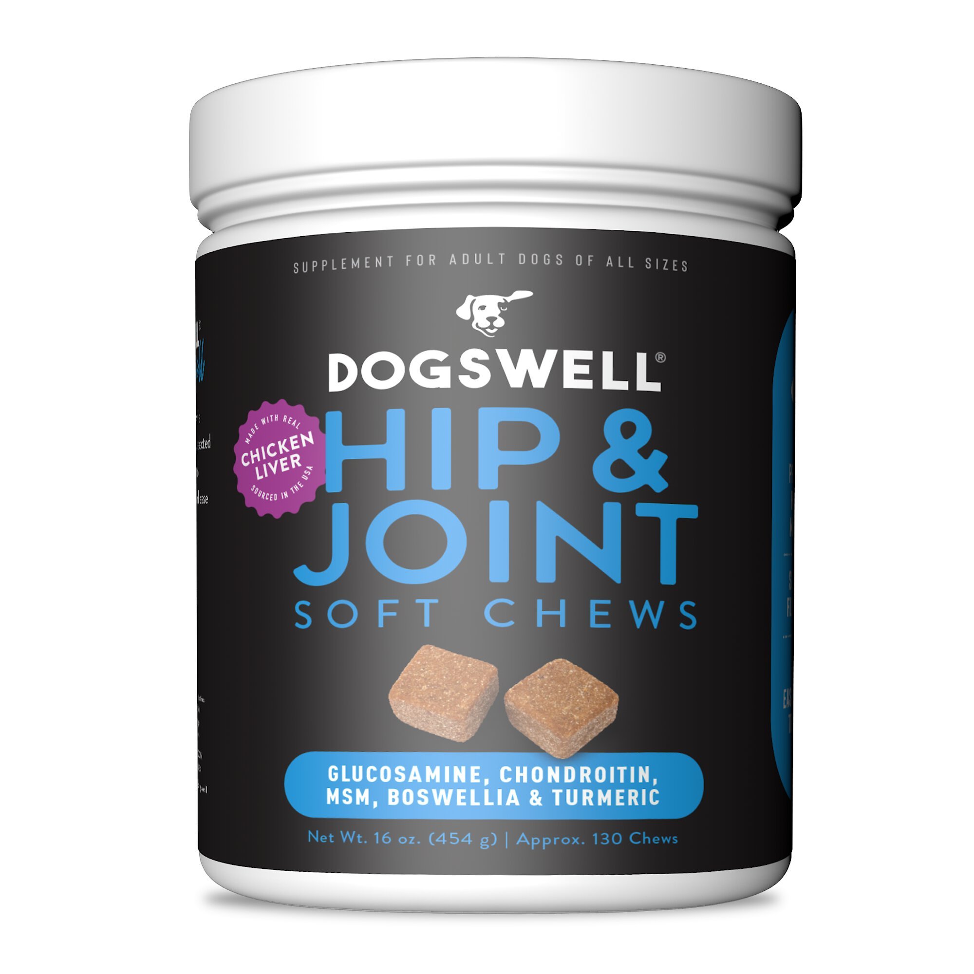 DOGSWELL Hip & Joint Chicken Liver Flavored Soft Chew Joint Supplement ...