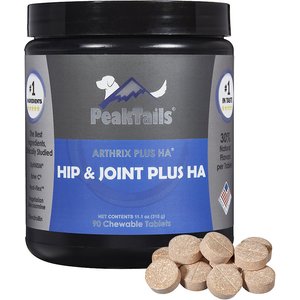 PeakTails Arthrix Hip & Joint Plus HA Dog Supplement, 90 count