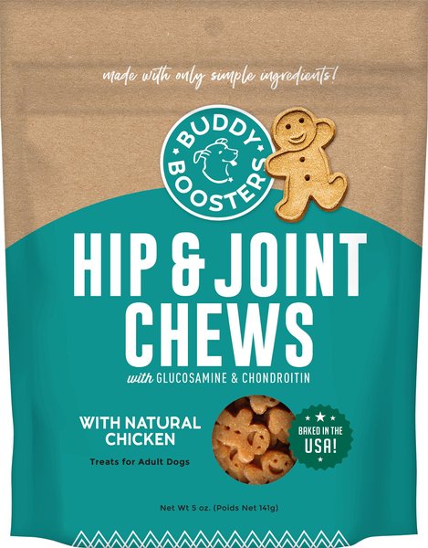 Buddy Biscuits Boosters Hip & Joint Chews Chicken Flavor Dog Treats, 5-oz bag slide 1 of 6