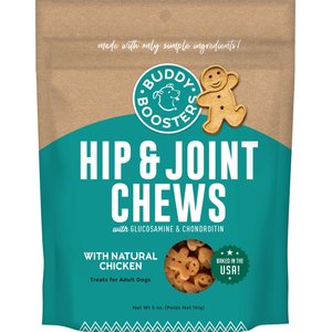 Buddy Biscuits Boosters Hip & Joint Chews Chicken Flavor Dog Treats, 5-oz bag