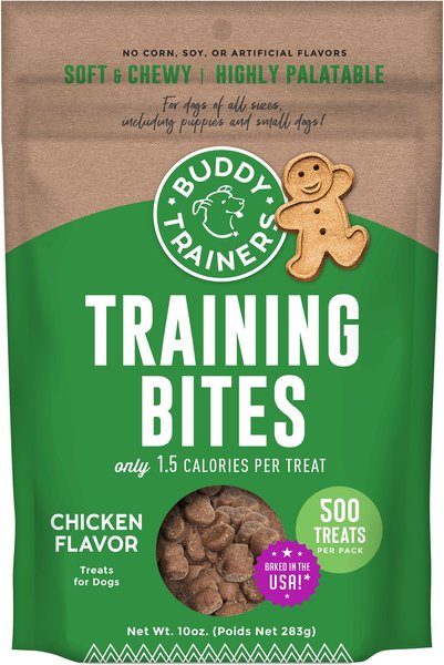 Buddy Biscuits Trainers Training Bites Chicken Flavor Dog Treats, 10-oz bag slide 1 of 6