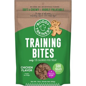 BUDDY BISCUITS Trainers Training Bites Chicken Flavor Dog Treats, 10-oz ...