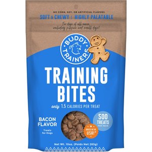 Buddy Biscuits Trainers Training Bites Bacon Flavor Dog Treats, 10-oz bag