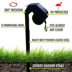 Dog Keeper Universal Dog Tie-Out, Black slide 1 of 5