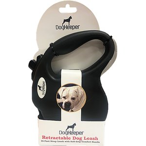 Dog Keeper Retractable Dog Leash, Black