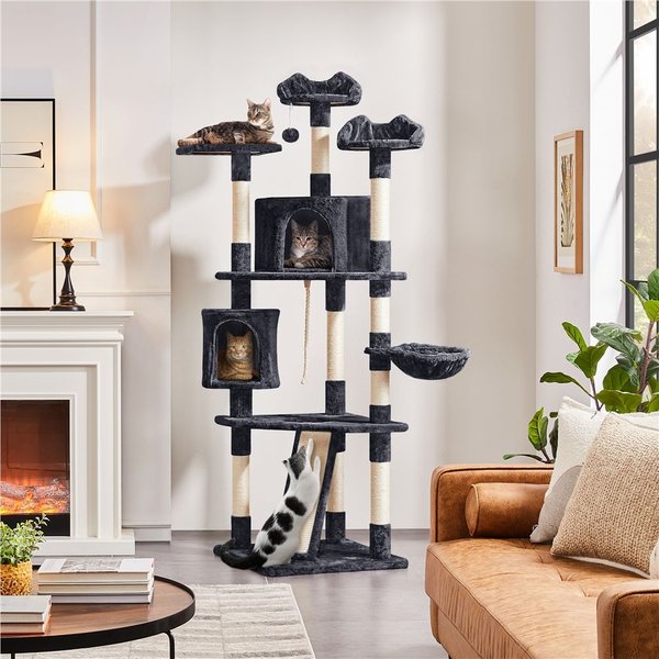 COZIWOW 69in Wall Mounted Shelf Climbing Cat Tree