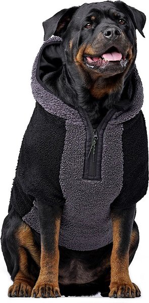 Canada Pooch Cool Factor Dog Hoodie, Black/Grey, 18 slide 1 of 6