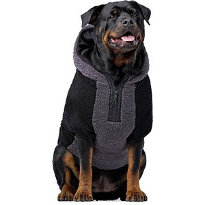 Canada Pooch Cool Factor Dog Hoodie, Black/Grey, 18