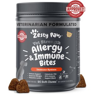 Zesty Paws Vet Strength Aller-Immune Bites Soft Chew Allergy & Immune Supplement for Dogs, 90 count