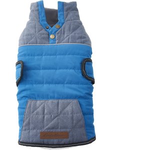 PetRageous Designs Eddie Bauer PET High Rock Padded Yoke Field Dog Coat, Blue, X-Small