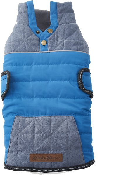 PetRageous Designs Eddie Bauer PET High Rock Padded Yoke Field Dog Coat, Blue, Large slide 1 of 6