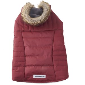 PetRageous Designs Eddie Bauer PET Chinook Hooded Dog Parka, Red, X-Small