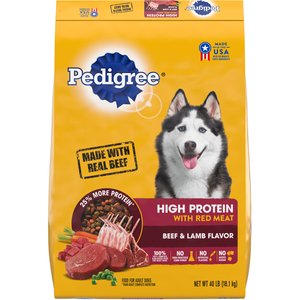 Pedigree High Protein Beef & Lamb Flavor Adult Dry Dog Food, 40-lb bag