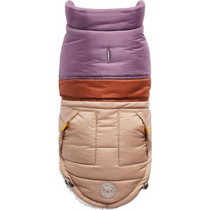 GF Pet Elasto-Fit Retro Dog Puffer Coat, Sand, XX-Small