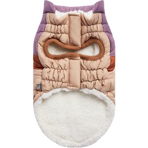 GF Pet Elasto-Fit Retro Dog Puffer Coat, Sand, XX-Small