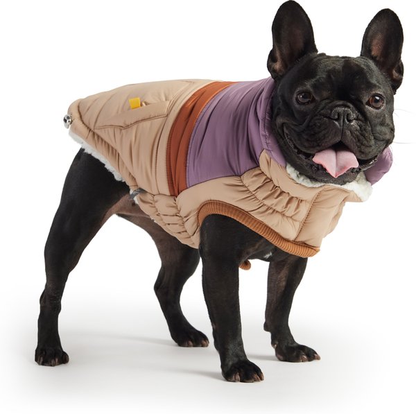 GF Pet Elasto-Fit Retro Dog Puffer Coat, Sand, XX-Large slide 1 of 7