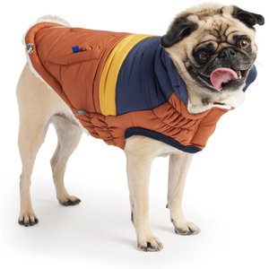 GF Pet Elasto-Fit Retro Dog Puffer Coat, Hazel, XX-Small