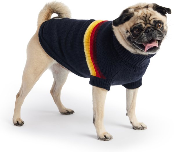 GF Pet Retro Turtleneck Dog Sweater, Navy, 3X-Large slide 1 of 6