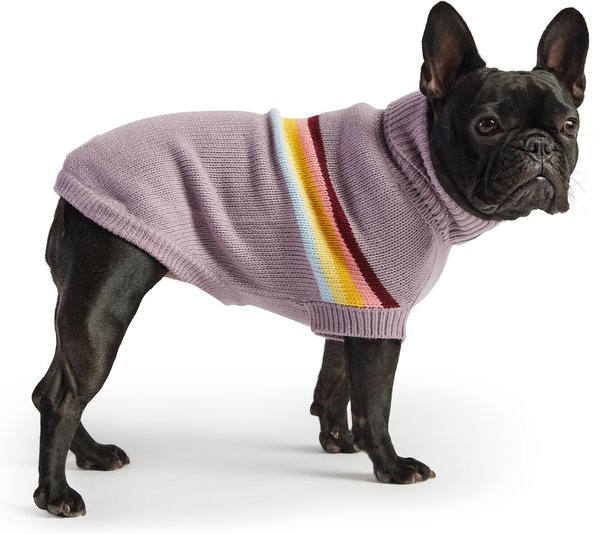 GF PET Retro Turtleneck Dog Sweater Lavender Small Chewy