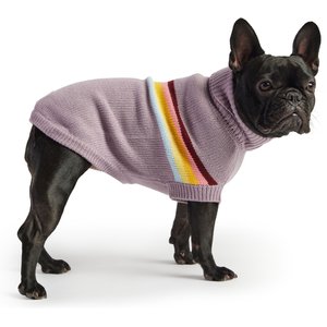 GF Pet Retro Turtleneck Dog Sweater, Lavender, Medium 